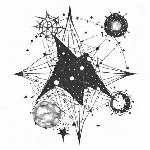 Lyra constellation tattoo design idea