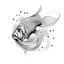 goldfish  tattoo design idea