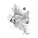 goldfish  tattoo design idea