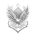 A phoenix rising from an open book, with three cat paw prints beneath it. tattoo design idea