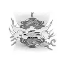 emotion of raising from break down  tattoo design idea