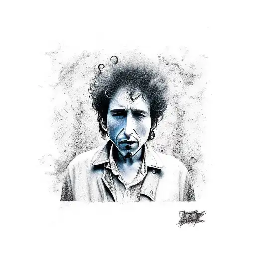 bob Dylan post apocalyptic  tattoo design idea