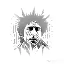 bob Dylan post apocalyptic  tattoo design idea