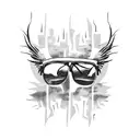 bob Dylan post apocalyptic  tattoo design idea