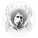 bob Dylan post apocalyptic  tattoo design idea