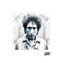 bob Dylan post apocalyptic  tattoo design idea