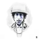 bob Dylan post apocalyptic  tattoo design idea