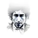 bob Dylan post apocalyptic  tattoo design idea
