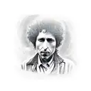 bob Dylan post apocalyptic  tattoo design idea