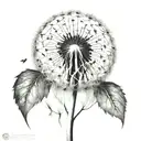 Dandelion tattoo design idea