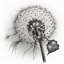 Dandelion tattoo design idea