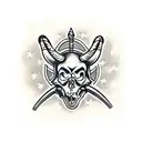 Aries Skull tattoo design idea