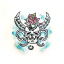 Aries Skull tattoo design idea