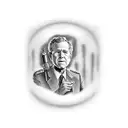 george bush holding a missile  tattoo design idea