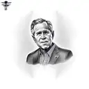 george bush holding a missile  tattoo design idea
