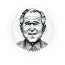 george bush holding a missile  tattoo design idea