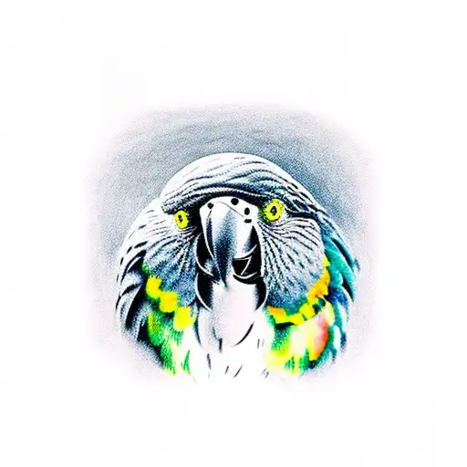 kea parrot  tattoo design idea