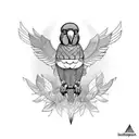 kea parrot  tattoo design idea