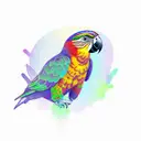 kea parrot flying tattoo design idea