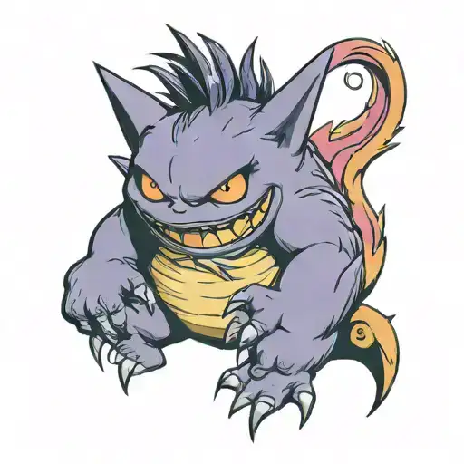 Gengar Pokémon tattoo design idea