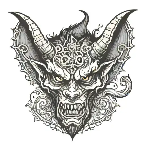 gothic devil tattoo design idea
