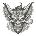 gothic devil tattoo design idea