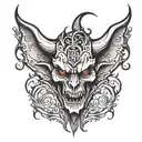 gothic devil tattoo design idea