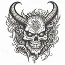 gothic devil tattoo design idea