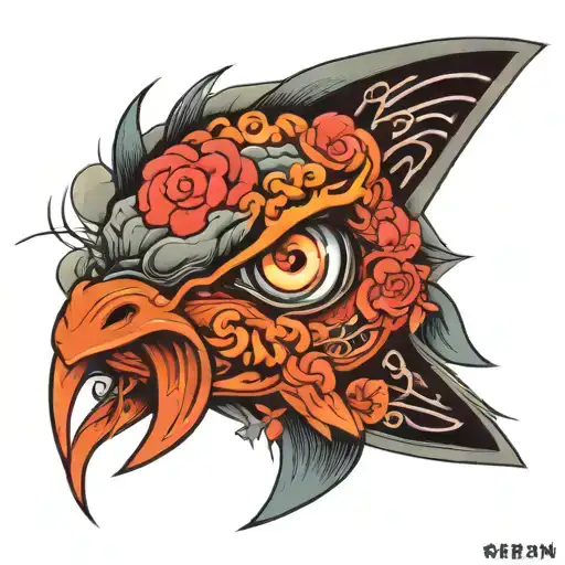eyes and sick  tattoo design idea