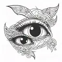 eyes and sick  tattoo design idea