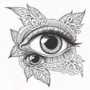 eyes and sick  tattoo design idea
