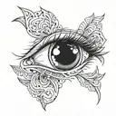 eyes and sick  tattoo design idea