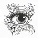 eyes and sick  tattoo design idea