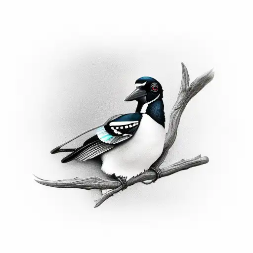 magpies tattoo design idea