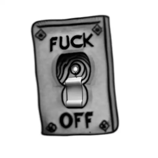 a light switch that says fuck off tattoo design idea