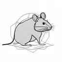  rat holding a light bulb tattoo design idea