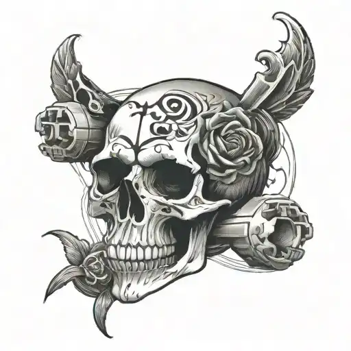 G59 and skull tattoo design idea