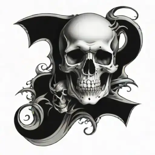G59 and skull made tattoo design idea