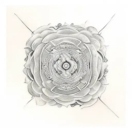 antique floral labyrinth 1986  tattoo design idea