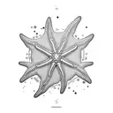 starfish ando sea life flat line tattoo design idea