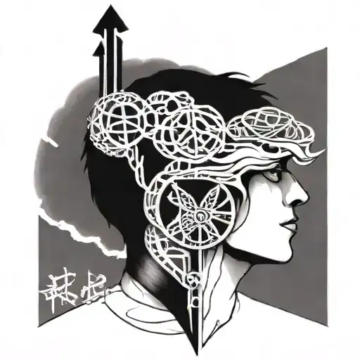 man Power Peace Knowledge tattoo design idea