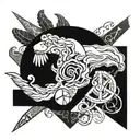 man Power Peace Knowledge tattoo design idea