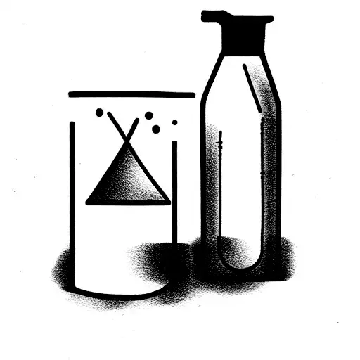 bread and a  jug of water tattoo design idea