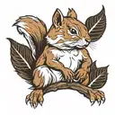 a muscular squirrel tattoo design idea