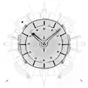 Analog clock with family holding hands  tattoo design idea