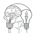 half light bulb half brain tattoo design idea