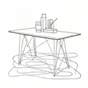 Table made out of lines  tattoo design idea