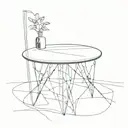 Table made out of lines  tattoo design idea