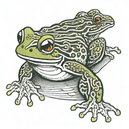 frog japanese tattoo design idea