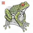 frog japanese tattoo design idea